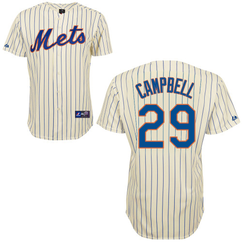 eric Campbell #29 Youth Baseball Jersey-New York Mets Authentic Home White Cool Base MLB Jersey
